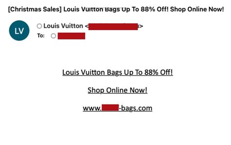 louis vuitton phishing email|louis vuitton clearance scam.